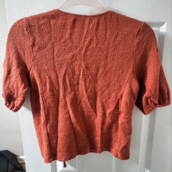 Xs madewell unique orange madewell top (texture and thread) nwot - Picture 2 of 8